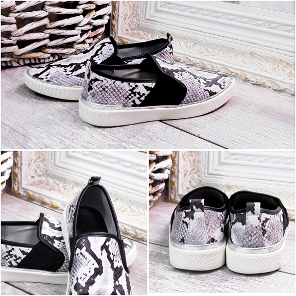 ALDO WMN 6.5 LTHR SNAKE SKIN SLIP ON LOAFERS - Picture 7 of 8